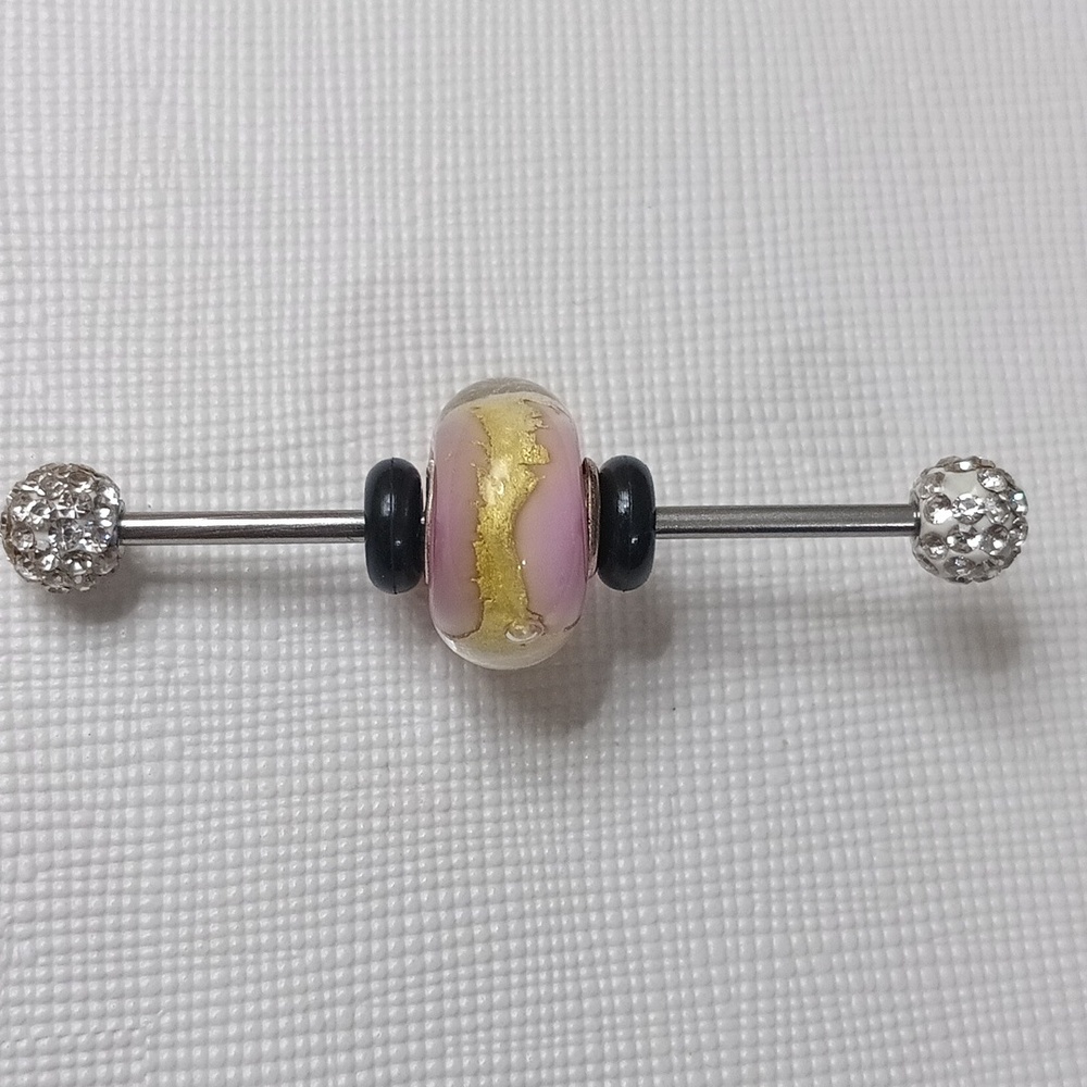 Trollbeads Beads Pink Gold Chakra Glass Murano Silver 925 Bead